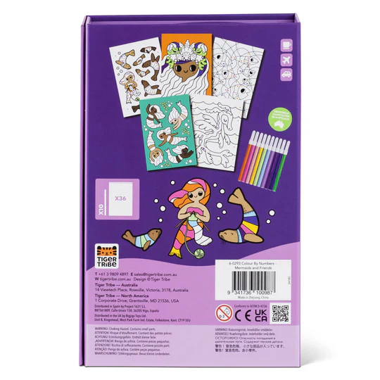 TIGER TRIBE COLOUR BY NUMBERS- MERMAIDS & FRIENDS - Image 6