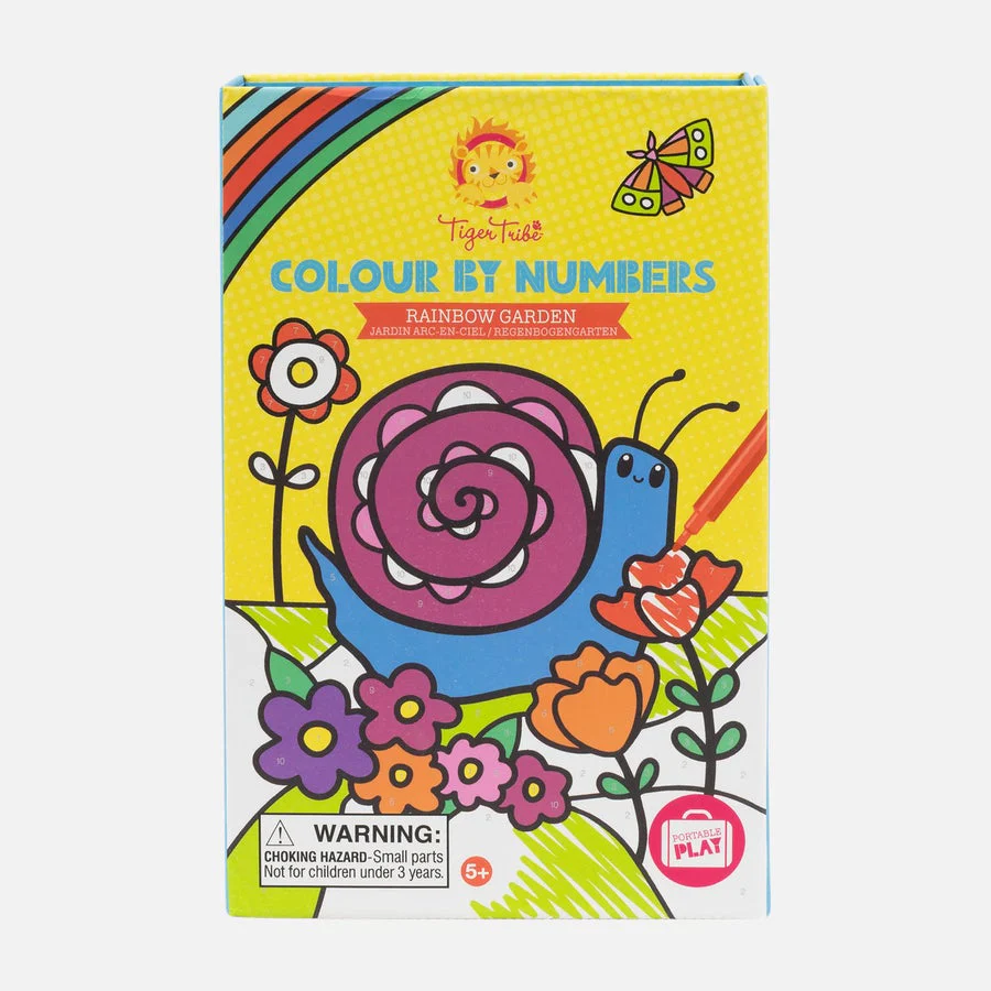 TIGER TRIBE  COLOUR BY NUMBERS - RAINBOW GARDEN
