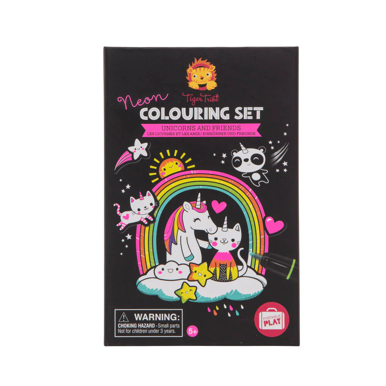 TIGER TRIBE - NEON COLOURING SET UNICORN AND FRIENDS