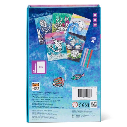 TIGER TRIBE SHIMMER COLOURING SET - SEALIFE - Image 5