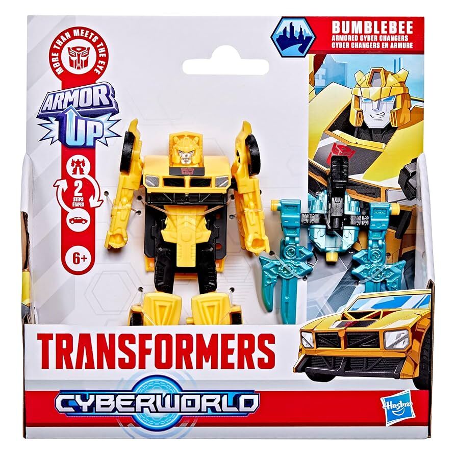 TRANSFORMERS CYBERWORLD ARMOURED CYBER CHANGERS - BUMBLEBEE