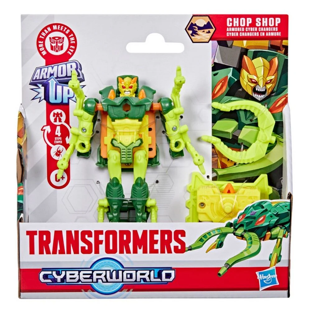 TRANSFORMERS CYBERWORLD ARMOURED CYBER CHANGERS - CHOP SHOP