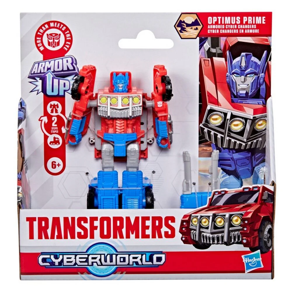 TRANSFORMERS CYBERWORLD ARMOURED CYBER CHANGERS - OPTIMUS PRIME
