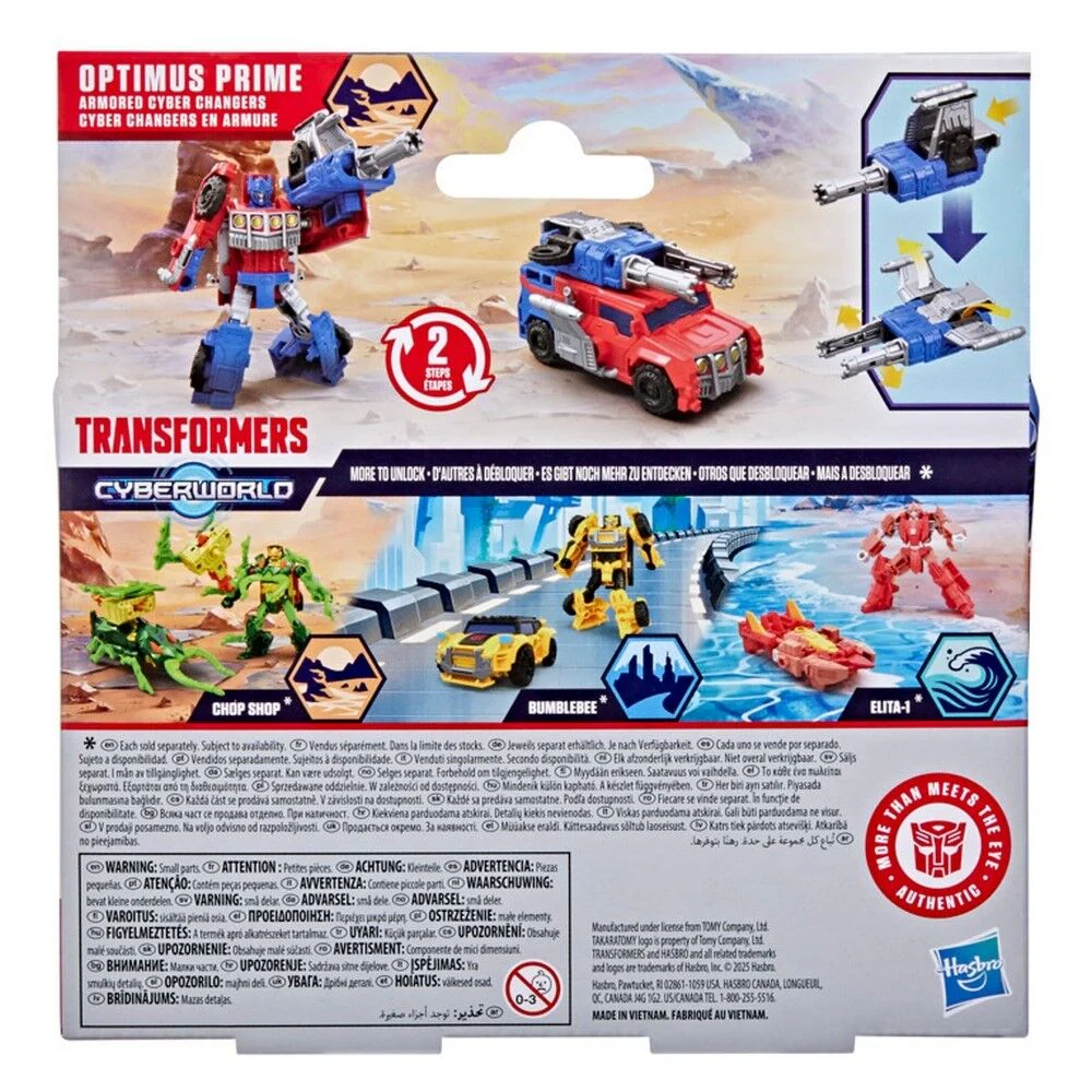 TRANSFORMERS CYBERWORLD ARMOURED CYBER CHANGERS - OPTIMUS PRIME - Image 3