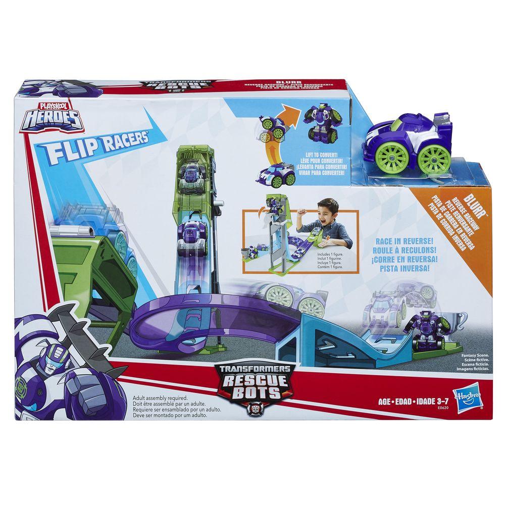 TRANSFORMERS RESCUE BOTS BLURRS REVERSE RACEWAY