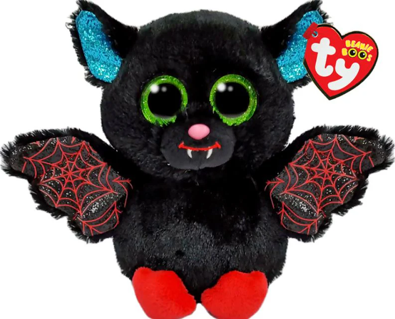 TY BEANIE BOO - HALLOWEEN - 'OPHELIA' BLACK BLACK REGULAR