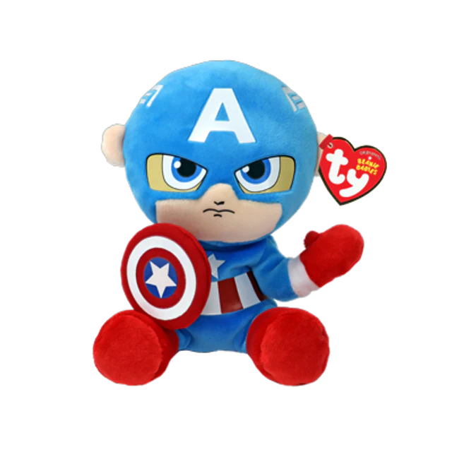 TY BEANIE BOO - MARVEL - CAPTAIN AMERICA REGULAR
