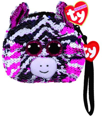 TY GEAR - ZOEY PINK ZEBRA PURSE