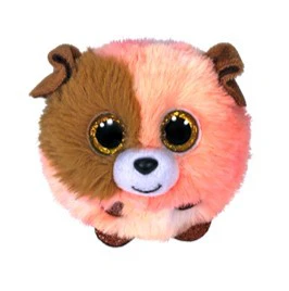 TY PUFFIES DOG WITH SPOT ORANGE