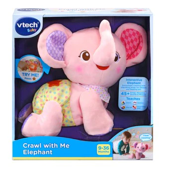 VTECH CRAWL WITH ME ELEPHANT - PINK