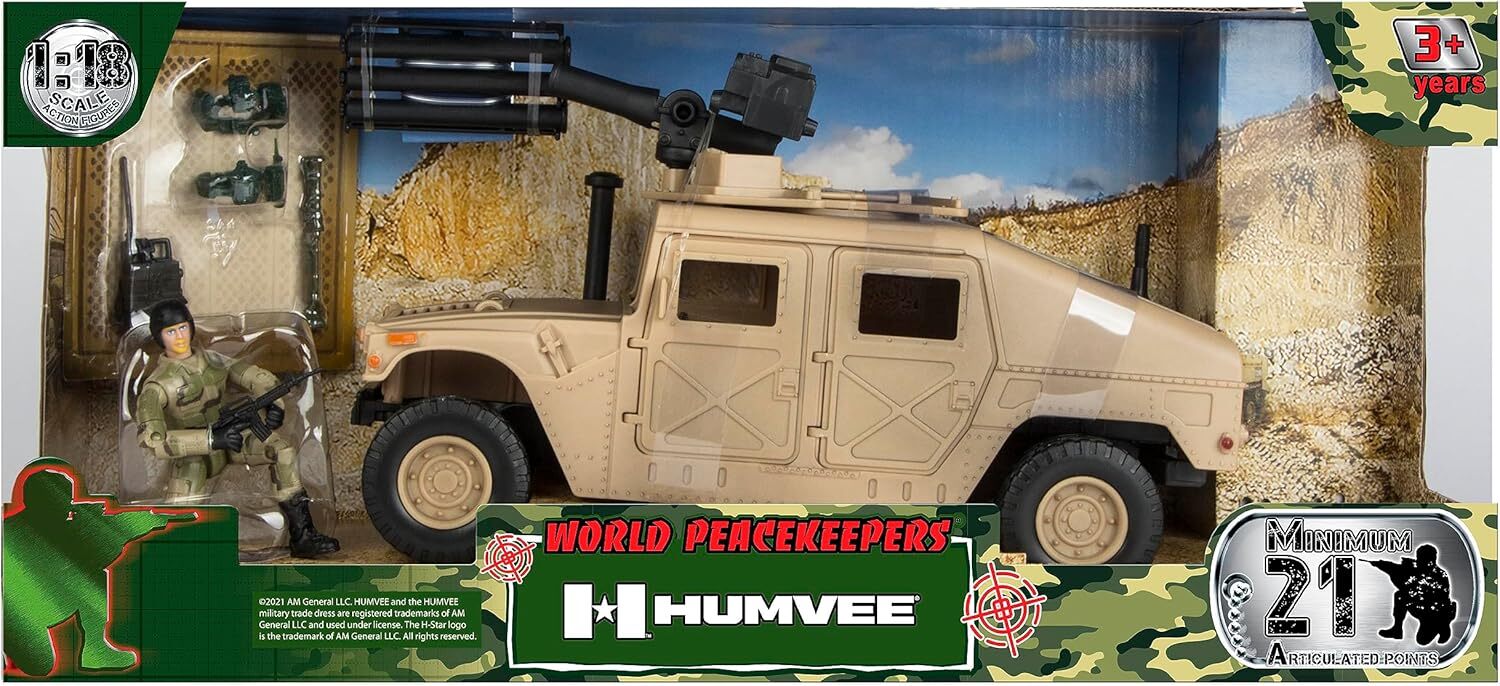 WORLD PEACEKEEPERS 1:18 MILITARY HUMVEE WITH FIGURES - Image 2