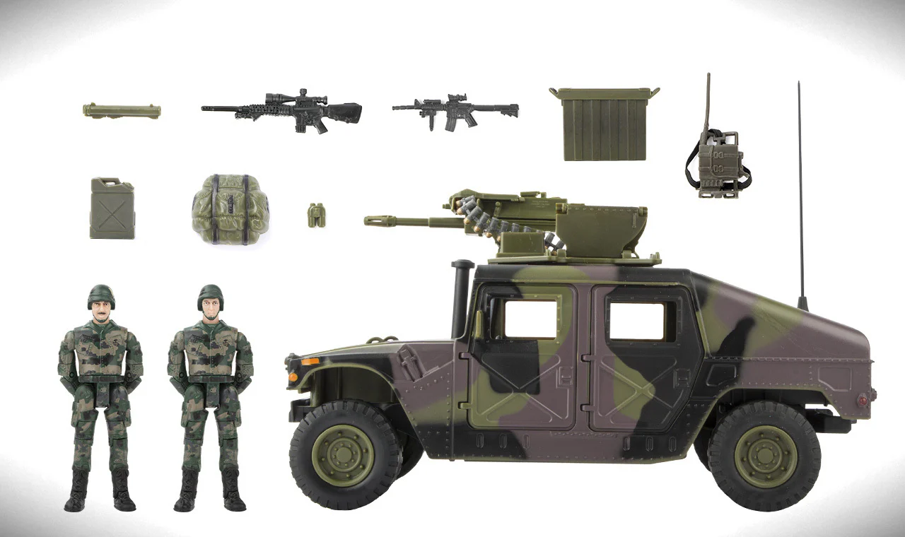 WORLD PEACEKEEPERS 1:18 MILITARY HUMVEE WITH FIGURES - Image 3