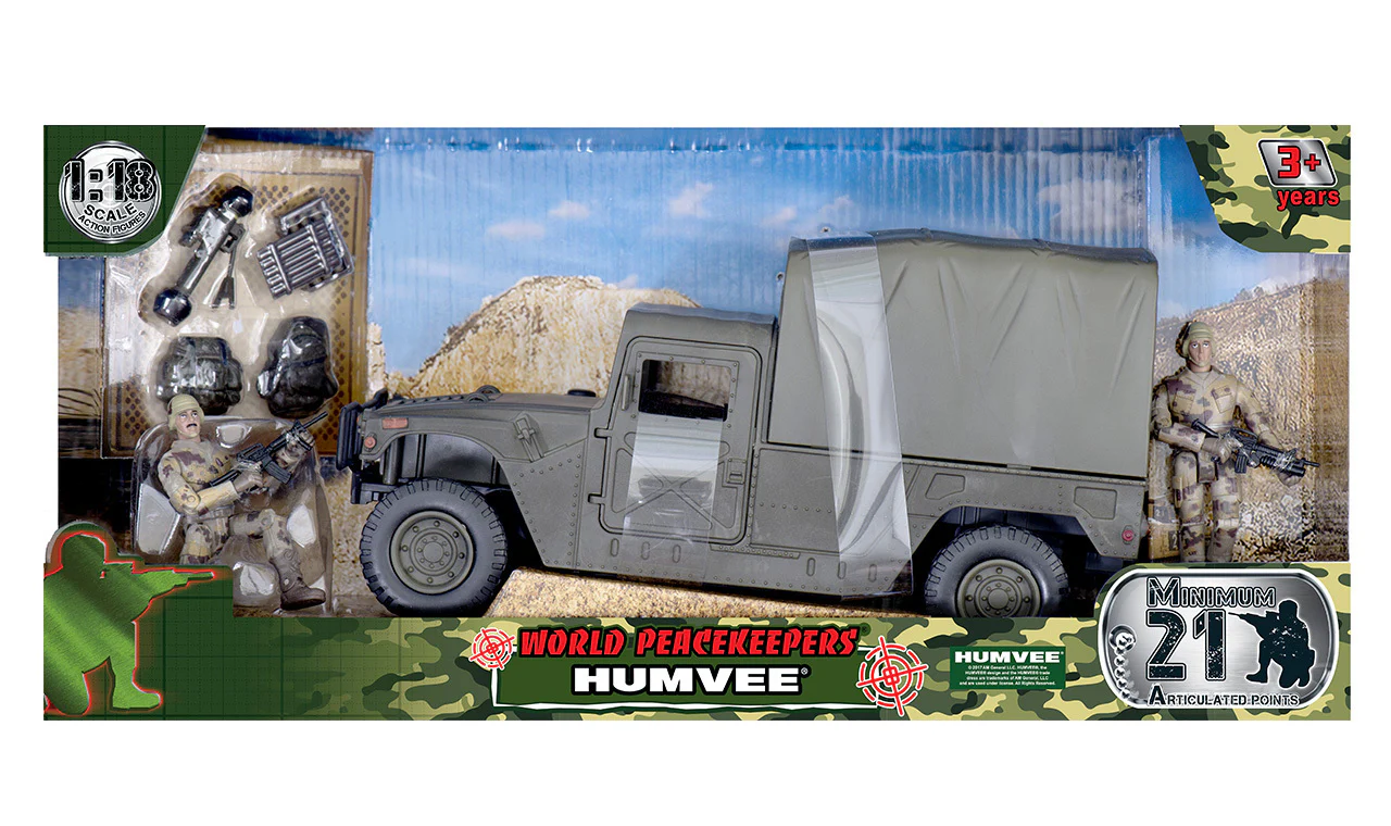 WORLD PEACEKEEPERS 1:18 MILITARY HUMVEE WITH FIGURES - Image 6