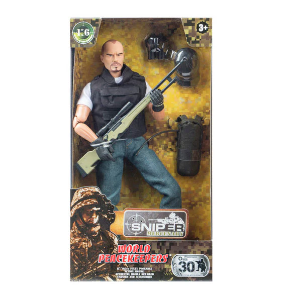 WORLD PEACEKEEPERS 1:6 SNIPER SET MERCENARY