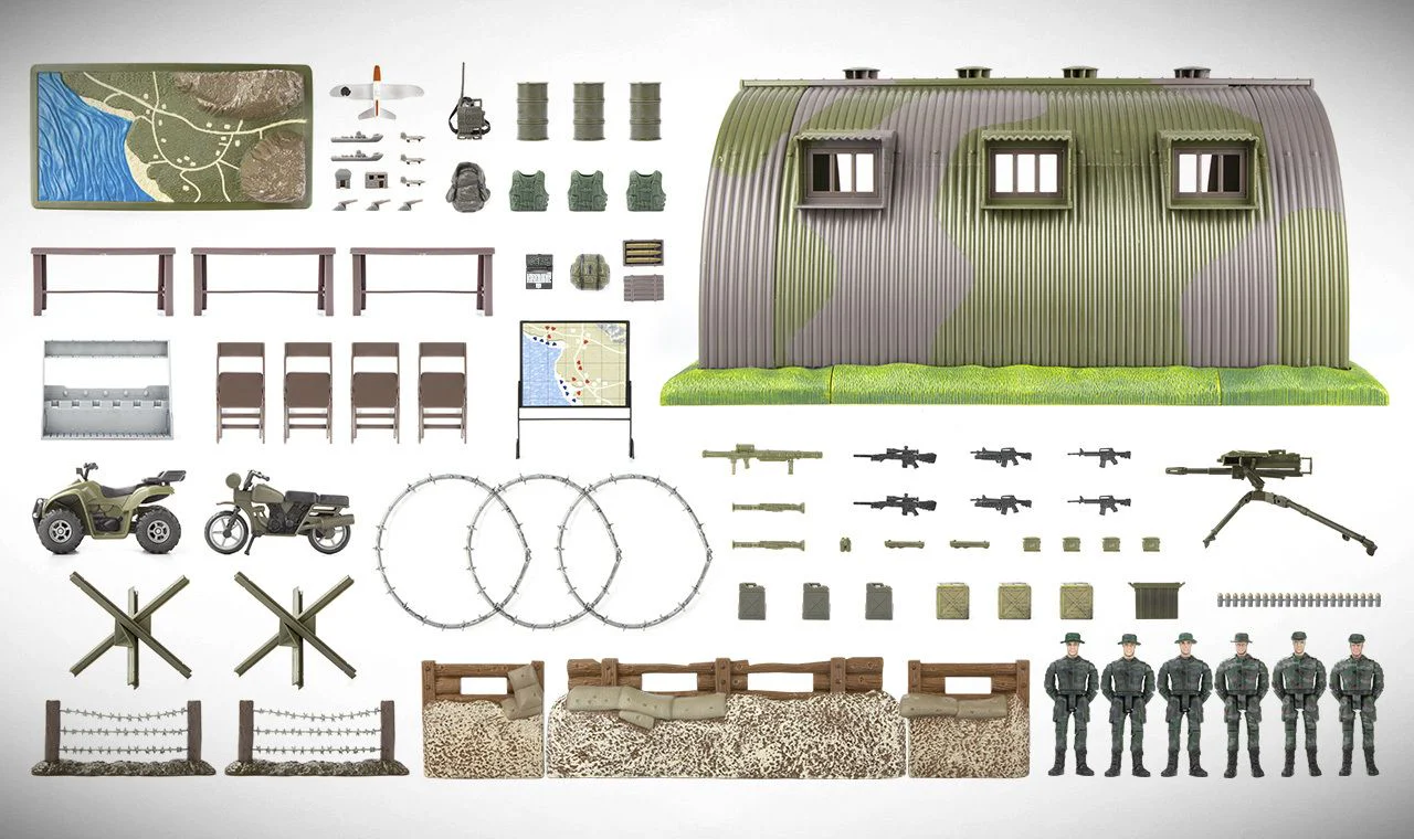 WORLD PEACEKEEPERS MILITARY STRATEGY HANGAR BASE 102PC 1:18 - Image 4