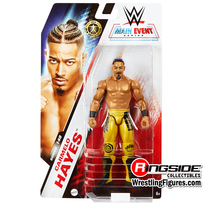 WWE WRESTLING MAIN EVENT BASIC FIGURE SERIES #148 CARMELO HAYES ACTION FIGURE