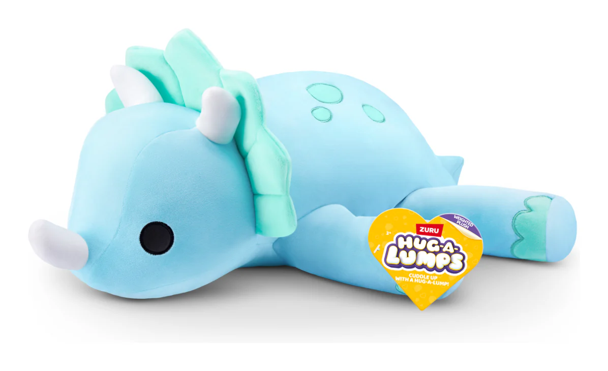 ZURU HUG-A-LUMPS WEIGHTED PLUSH DELILAH THE DINOSAUR