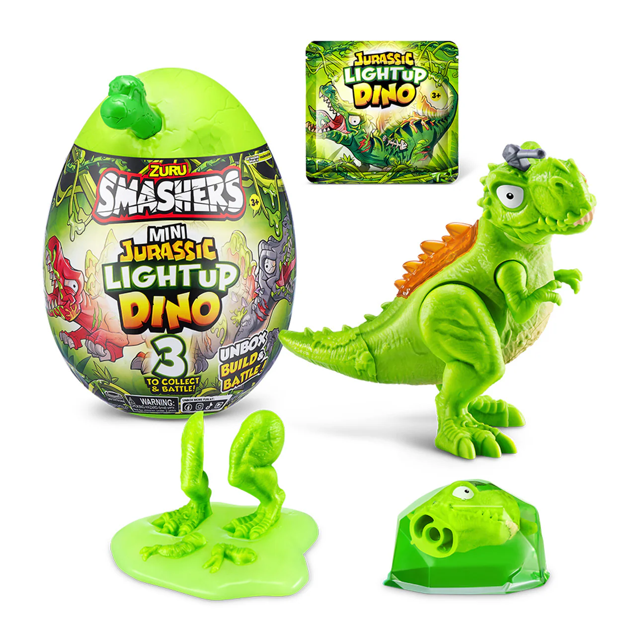 ZURU SMASHERS - MINI JURASSIC LIGHT UP DINO - Image 3