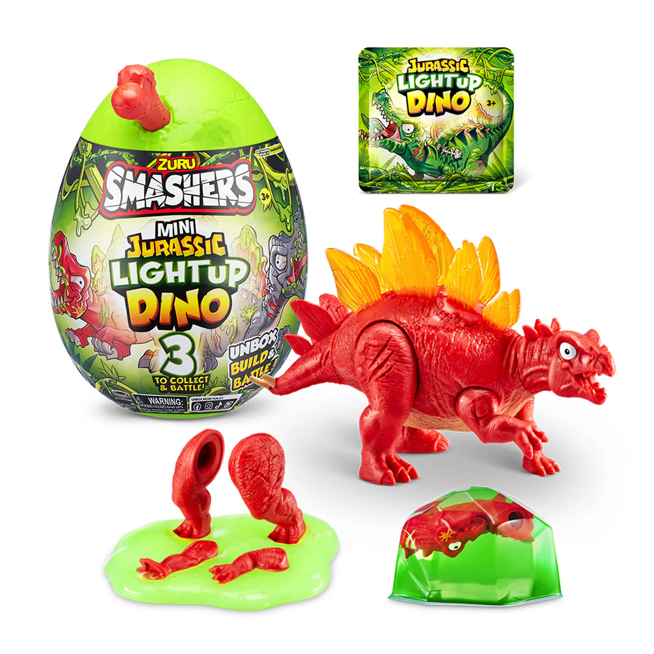 ZURU SMASHERS - MINI JURASSIC LIGHT UP DINO - Image 4