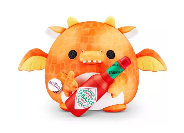 ZURU - SNACKLES PLUSH SUPER SIZE - FELIX DRAGON WITH TABASCO SAUCE