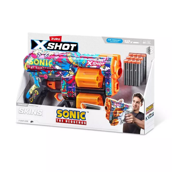 ZURU XSHOT SONIC THE HEDGEHOG  SKINS DREAD HYPER SPIKE BLASTER